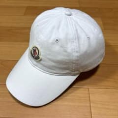〔美品〕モンクレール　2021SS ワッペン　ロゴ　キャップ　ホワイト　5K22 美品〕モンクレール 2021SS ワッペン ロゴ キャップ ホワイト 5K22