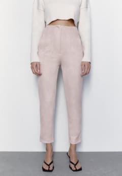 新品 ZARA スエード風パンツ Mサイズのサムネイル