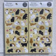 ★即購入OK★ ガイア シールセレクション 和のねこ 2枚セット 和風