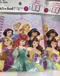 【人気商品】Disney ディズニープリンセス シール帳 2点 セリア 新品