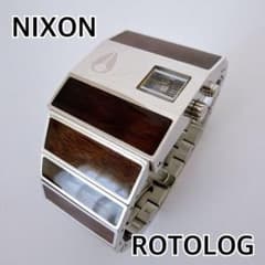 Nixon ロトログ　木目調 NIXON ニクソン ROTOLOG ロトログ 腕時計 木目調 ブラウン - メルカリ
