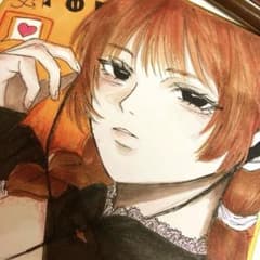 オリジナル手描きイラスト ミニ色紙 少女のサムネイル