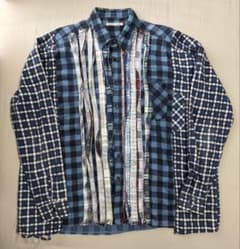 rebuild by NEEDLES ★再構築ネルシャツ　青系 rebuild by NEEDLES ☆再構築ネルシャツ 青系 - メルカリ