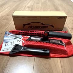 COFit 3 in 1 車用スノーブラシ　レッド　収納袋付きのサムネイル