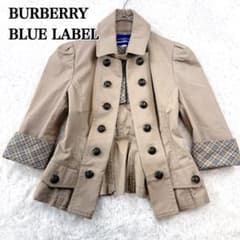 BURBERRY BLUE LABEL ノバチェック ジャケット ペプラム BURBERRY BLUE LABEL ノバチェック ジャケット ペプラム - メルカリ