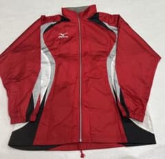 【美品】MIZUNO ミズノ ウィンドブレーカー レッド Lのサムネイル