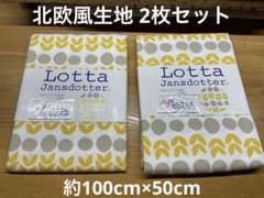 北欧風 ハンドメイド生地 2枚セットのサムネイル