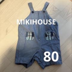 MIKI HOUSE ロンパース カバーオール チェック柄　80のサムネイル