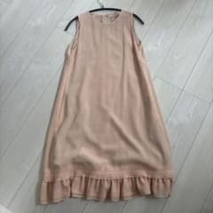 美品✨フォクシー リネンタックワンピース ふんわりAライン ピンク