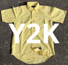 Polo by Ralph Lauren Short-Sleeve Shirt, Yellow, Size M (Y2K)