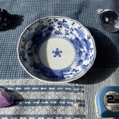 江戸後期 古伊万里 染付 松竹梅文 輪花なます皿 角福 金継ぎ有 - メルカリ