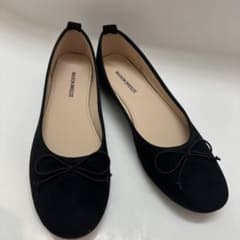 MAISON BREEZE フラットシューズ バレエシューズ ブラックのサムネイル