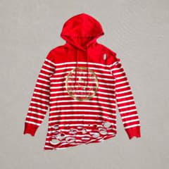 PUMA × BALMAIN 19AW ダメージ加工 ボーダーパーカー 定価5万