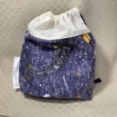 宇宙柄の片開きコップ袋のサムネイル