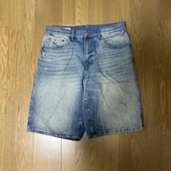 ZARA ザラ デニムショーツ バギー ハーフパンツ ウォッシュ加工 32のサムネイル
