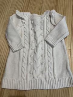 baby GAP ケーブル編みニット 6-12ヶ月 ホワイトのサムネイル