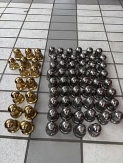 33mm金・銀 金属製ナットキャップ68個セット 大型トラック - メルカリ