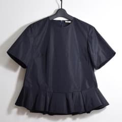 MW TOKYO シルクタフタ ペプラム タック ブラウス 36 ネイビー MW TOKYO シルクタフタ ペプラム タック ブラウス 36 ネイビー - メルカリ