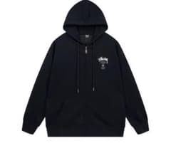 Stüssy ブラック ジップアップパーカー 新品のサムネイル