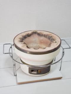 【希少】切り出し七輪 朝顔型 直径25cm「卓上七輪台」付属 能登燃焼器工業のサムネイル