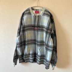 Supreme チェック柄 sweatshirts - メルカリ