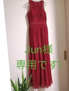 ★Jun様専用　パーティ/ブライダル ドレス ワインレッドのサムネイル
