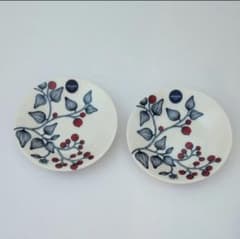 ARABIA 르노 프로스트베리 11.5cm 미니 플레이트 2장 150주년 각인