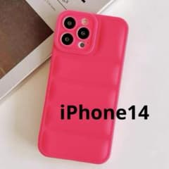 iPhone14 耐衝撃 シリコン ピンク ダウン型 スマホ ケース 人気のサムネイル