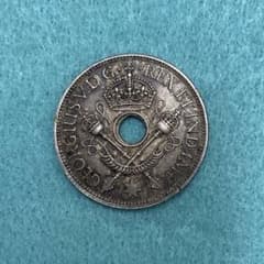 1935 イギリス領ニューギニア 1シリング銀貨 ジョージ5世統治下