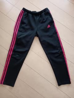 adidas キッズ ジャージ パンツ 150cm ブラック ピンクのサムネイル