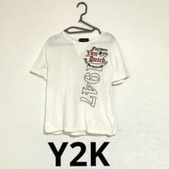 美*人様 Y2K　Von Dutch 半袖プリントTシャツ 白 ガンプリント コのサムネイル