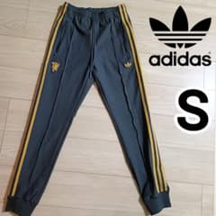 アディダス 濃灰 マンチェスター スーパースター型トラックパンツ ジャージ男性S