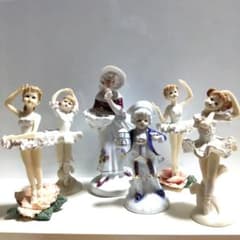 バレリーナと妖精のフィギュア6体セット 陶器製 フィギュア 6体セット バレリーナ 人形 - メルカリ