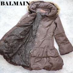✨BALMAINバルマン✨ダウンコート　３ＷＡＹ　ブルーフォックス　茶　サイズＭのサムネイル