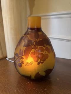 【希少品】ガレスタイル 花瓶 ランプ カメオ ルーマニア製 Galle 美品 希少品】ガレスタイル 花瓶 ランプ カメオ ルーマニア製 Galle 美品