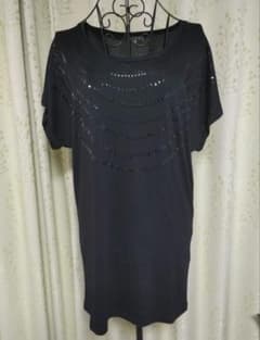 BLACKbymoussy　黒　ドルマンスリーブTシャツ　丈長めのサムネイル