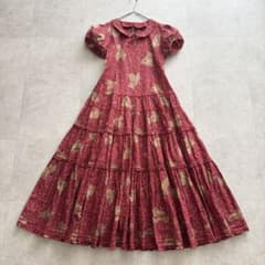 ピンクハウス ロングワンピース ティアード テディベア 2WAY