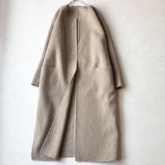 美品✨ドゥーズィエムクラス victorianリバーロングノーカラーコート38