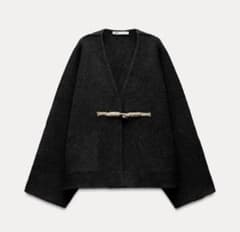 ZARA トグルボタン付きショート丈キモノ風コートのサムネイル