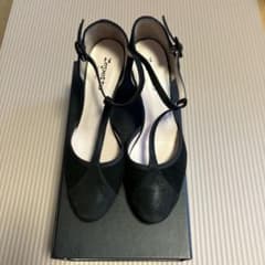 Repetto ブラックスエードパンプス 中ヒールのサムネイル