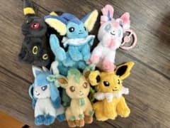 タグ付き ポケモンセンター カラビナ付きマスコット ぬいぐるみ ブイズ