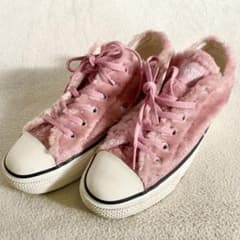 converse　コンバース　ALL STAR　ピンク　ファー　ボア　スニーカーのサムネイル
