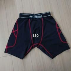 スラパンMizuno スライディングパンツ サイズ150 黒/赤野球のサムネイル