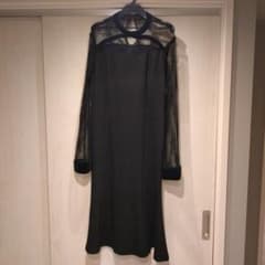 ブラックレース長袖ドレスのサムネイル