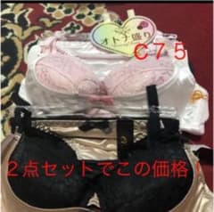 オトナ盛り ブラ ショーツ 同デザイン２点セット新品格安Ｃ75のサムネイル