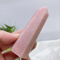 天然石】ピンクオパール ポイント☆タワー☆六角柱 - メルカリ