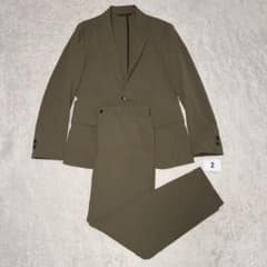 【極美品】 グリーンレーベルリラクシング レダ チェッ ク M セットアップ 02 極美品 グリーンレーベルリラクシング セットアップ カーキ XS