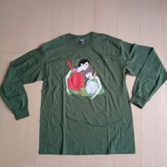 GILDAN 長袖Tシャツ グラフィックプリント カーキ　着用数回　美品です！のサムネイル