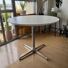 ラウンドダイニングテーブル ミッドセンチュリー 直径900mm - メルカリ