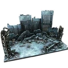 ジオラマ ベース ディスプレイ 戦場 ガンプラ 台座 　廃ビル　MG HG m16268495174_1.jpg?1762952735